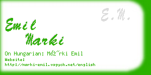 emil marki business card